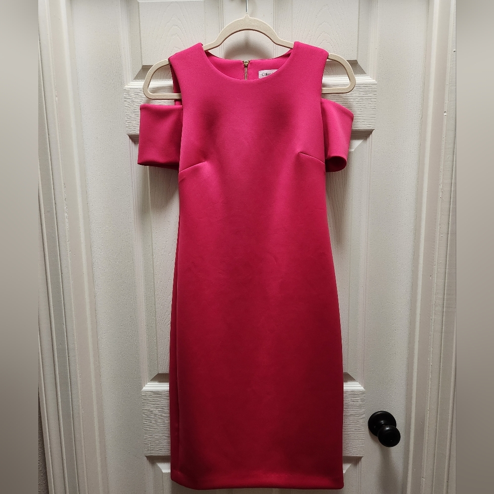 PINK CALVIN KLEIN Size 4 Cocktail Dress. Like NEW!